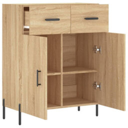 Berkfield Sideboard Sonoma Oak 69.5X34X90 Cm Engineered Wood - thumbnail 5