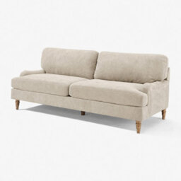 Furniturebox Uk Bernie Beige Chenille Fabric 3 Seater Sofa - thumbnail 8
