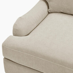 Furniturebox Uk Bernie Beige Chenille Fabric 3 Seater Sofa - thumbnail 4