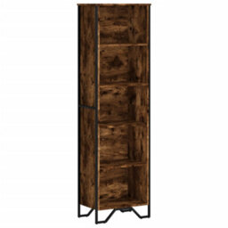 Berkfield Modern Bookcase Smoked Oak 50X31X169 Cm Engineered Wood - thumbnail 1