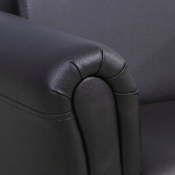 Homcom Kids Sofa Set, 2 Piece Children Armchair With Stool Nursery Black - thumbnail 8