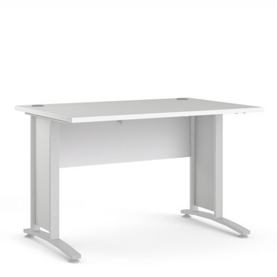 Furniture To Go Prima Desk 120 Cm In White With White Legs - image 1
