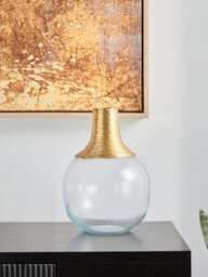 Orsina Glynn Glass And Gold Small Vase - thumbnail 2