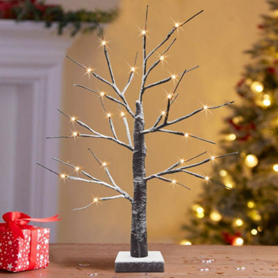 Long Life Lamps Company Led Indoor Christmas Brown Tree Snow Effect Miniature 60Cm Mains And Battery Operated Tree04 - image 1