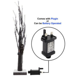 Long Life Lamps Company Led Indoor Christmas Brown Tree Snow Effect Miniature 60Cm Mains And Battery Operated Tree04 - thumbnail 4