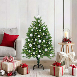 Vidaxl Christmas Tree With 150 Leds With Stand Green 120 Cm Pe - thumbnail 1