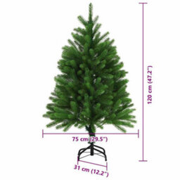 Vidaxl Christmas Tree With 150 Leds With Stand Green 120 Cm Pe - thumbnail 3