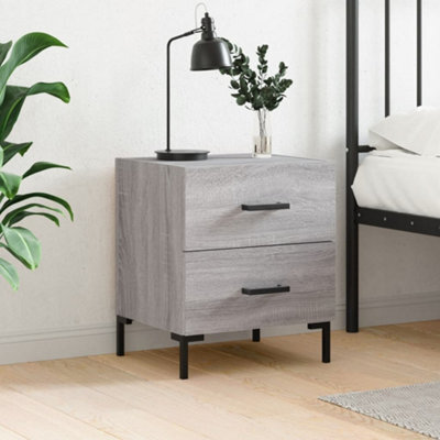 Berkfield Bedside Cabinet Grey Sonoma 40X35X47.5 Cm Engineered Wood - image 1