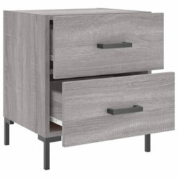 Berkfield Bedside Cabinet Grey Sonoma 40X35X47.5 Cm Engineered Wood - thumbnail 5