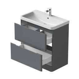Affine Bathroom Cloakroom Vanity Unit Wash 800 Basin Base Cabinet Drawers Storage Grey - thumbnail 6