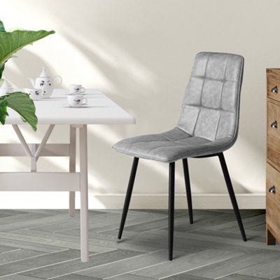 Levede 4Pc Padded Dining Chairs Faux Leather Kitchen Home Office Set - image 1