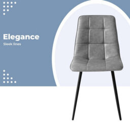 Levede 4Pc Padded Dining Chairs Faux Leather Kitchen Home Office Set - thumbnail 6