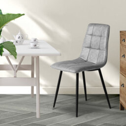 Levede 4Pc Padded Dining Chairs Faux Leather Kitchen Home Office Set - thumbnail 1