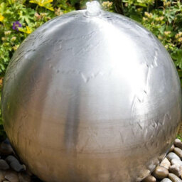 Primrose Outdoor Stainless Brushed Steel Water Feature Sphere 60Cm - thumbnail 8