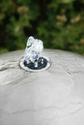 Primrose Outdoor Stainless Brushed Steel Water Feature Sphere 60Cm - thumbnail 4