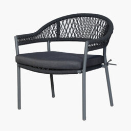 Pacific Lifestyle Bazel Acacia Wood And Black Rope Outdoor Dining Set For 4 - thumbnail 4