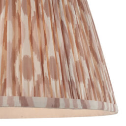 Loops Elegant 2 Pack Of 40Cm Handcrafted Lamp Shades In Neutral Ikat Design - thumbnail 2