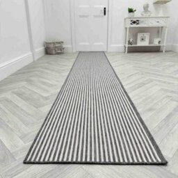Pinstripe Indoor/outdoor Hallway Runner Rug - Durable, Reversible & Hardwearing Carpet For Home Or Garden - thumbnail 4