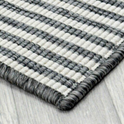 Pinstripe Indoor/outdoor Hallway Runner Rug - Durable, Reversible & Hardwearing Carpet For Home Or Garden - thumbnail 7