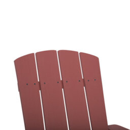 Beliani Red Wood-Effect Plastic Wood Chair With Matching Footstool, Wide Arms And Contoured Seat - thumbnail 7