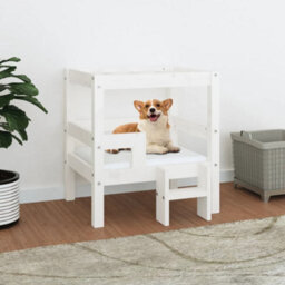 Walplus Dog Bed White 55.5X53.5X60 Cm Solid Wood Pine - thumbnail 1