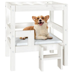 Walplus Dog Bed White 55.5X53.5X60 Cm Solid Wood Pine - thumbnail 4
