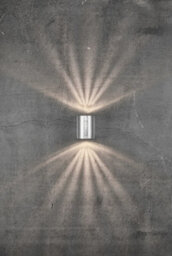 Nordlux Canto Outdoor Galvanized Steel Wall Light Coastal/marine Safe Silver,mains Led - thumbnail 1