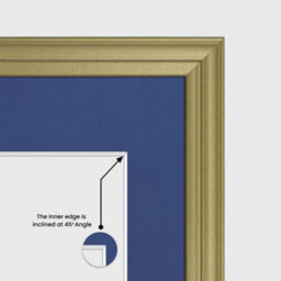 AK Frames 20X16 Gold Classic Multi Photo Frame With Blue Mount - Holds 9 Apertures (2X) 7X5, (7X) 6X4 Photos - thumbnail 7