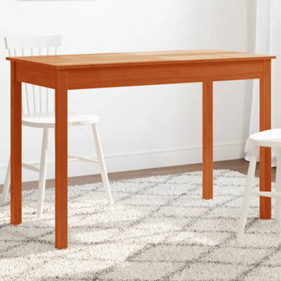 Berkfield Dining Table Wax Brown 110X55X75 Cm Solid Wood Pine - image 1