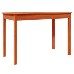 Berkfield Dining Table Wax Brown 110X55X75 Cm Solid Wood Pine - thumbnail 7