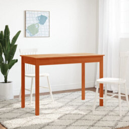 Berkfield Dining Table Wax Brown 110X55X75 Cm Solid Wood Pine - thumbnail 3