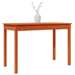 Berkfield Dining Table Wax Brown 110X55X75 Cm Solid Wood Pine - thumbnail 4