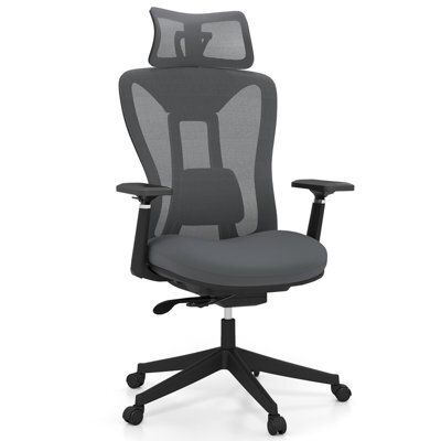 Gainoom Ergonomic Mesh Office Grey Chair High Back Executive Chair W/ Headrest - image 1