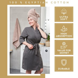Aten Homeware Cafe Luxury Egyptian Cotton Bath Towels - 70X140Cm - 2 Pack - thumbnail 2