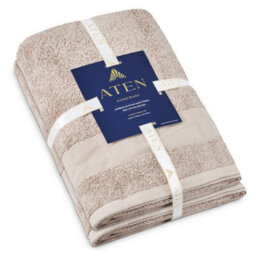 Aten Homeware Cafe Luxury Egyptian Cotton Bath Towels - 70X140Cm - 2 Pack - thumbnail 7