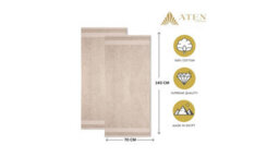 Aten Homeware Cafe Luxury Egyptian Cotton Bath Towels - 70X140Cm - 2 Pack - thumbnail 6