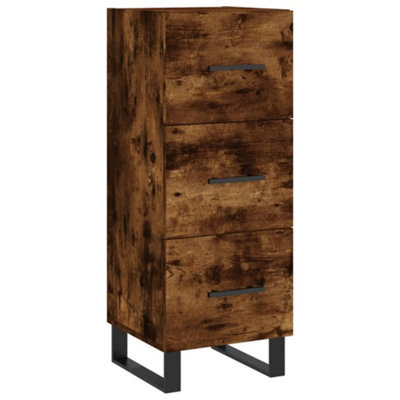 Berkfield Modern Sideboard Smoked Oak 34.5X34X90 Cm Engineered Wood - image 1