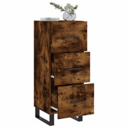 Berkfield Modern Sideboard Smoked Oak 34.5X34X90 Cm Engineered Wood - thumbnail 4