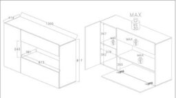 FurniComp LTD Furnicomp Biella 2 Door 1 Drawer White Gloss And Grey Sideboard - thumbnail 3