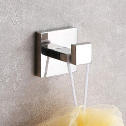 Square Stainless Steel Hook For Bath Towels, Clothes, Hand Towels, Coats, Dresses, Wardrobes, Closets - thumbnail 4