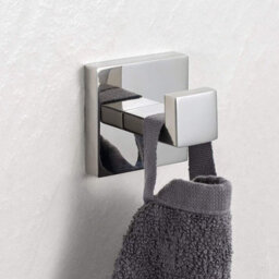 Square Stainless Steel Hook For Bath Towels, Clothes, Hand Towels, Coats, Dresses, Wardrobes, Closets - thumbnail 3