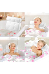 Luxury Non Slip Waterproof Bathtub Headrest Spa Pillow Cushion - thumbnail 5