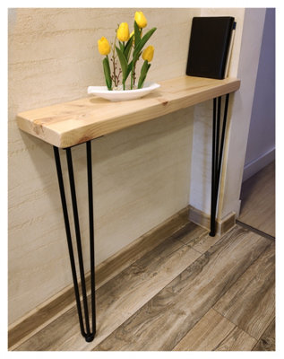 Moderix Rustic Console Table 145mm Hairpin 3R 711mm Primed Length Of 40Cm - image 1