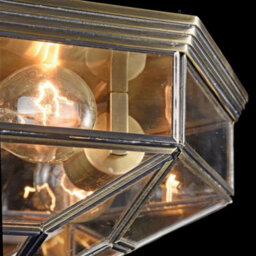 Luminosa Lighting Luminosa Zeil Flush Ceiling Lamp Bronze, 3 Light Ip43, E27 - thumbnail 7