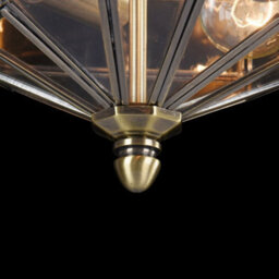 Luminosa Lighting Luminosa Zeil Flush Ceiling Lamp Bronze, 3 Light Ip43, E27 - thumbnail 6