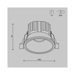Luminosa Lighting Luminosa Round Recessed Downlight White 3000K 450Lm - thumbnail 2