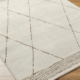 Livabliss Freud-Modern Ivory Brown High Pile Living Dining Bedroom Rug 140 X 200 Cm Easy Care, Non Shedding - thumbnail 6