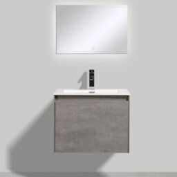 Plum&clay Rigel Concrete Wall Hung Bathroom Vanity Unit With White Basin (W)600mm (H)450mm - thumbnail 2