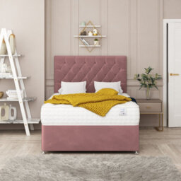 Bed Choices Windsor Plush Velvet Divan Bed With Mattress, Headboard & 2 Storage Drawers - Double - thumbnail 2