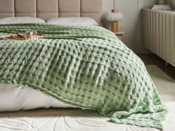 Beliani Bedspread Bere Cotton 220 X 240 Cm Green - thumbnail 2